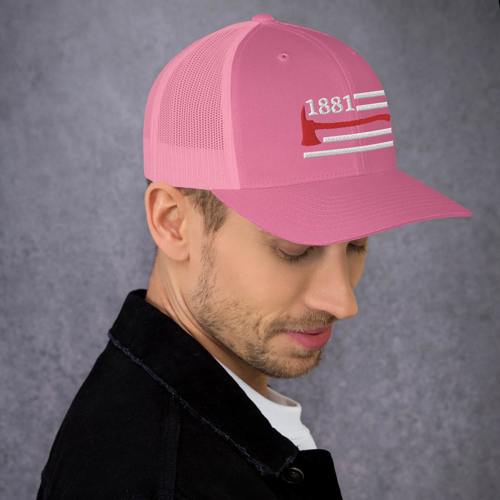 1881 Flag Trucker Cap (White Logo) – TFD Pride